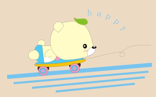 Cartoon animal skateboarding bear design vector