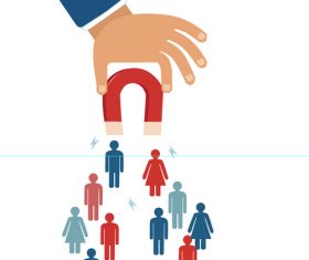 Cartoon business attracts new customers vector