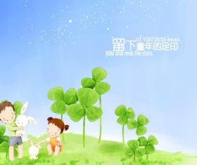 Cartoon childhood vector