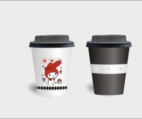 Cartoon coffee cup vector