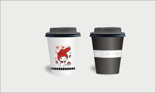 Cartoon coffee cup vector