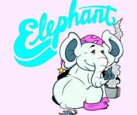 Cartoon elephant vector