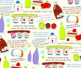 Cartoon english letter print vector