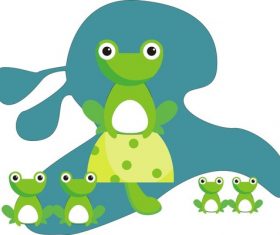 Cartoon frog vector