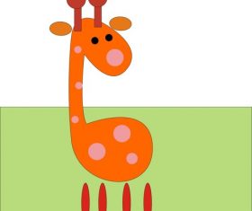 Cartoon giraffe vector