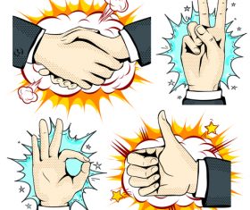 Cartoon hand vector illustration