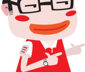 Cartoon male character vector