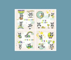 Cartoon panda vector