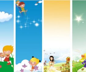 Cartoon pattern vector material