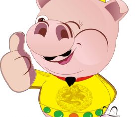 Cartoon pig vector