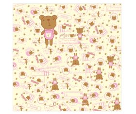 Cartoon pink print bear vector