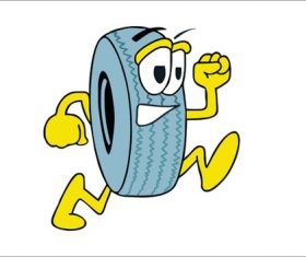 Cartoon tire picture vector