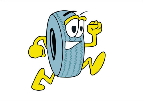 Cartoon tire picture vector