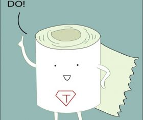 Cartoon toilet paper vector