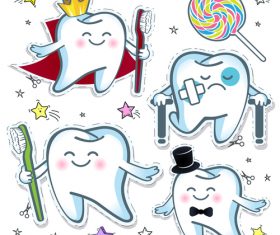 Cartoon tooth illustration vector