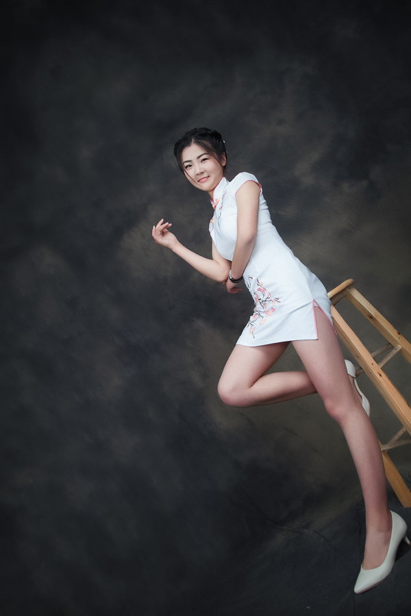 Cheongsam Girl Art Photo Stock Photo