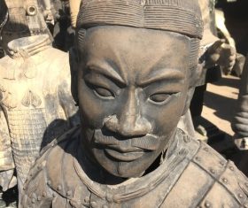 Chinese Qin Terracotta Warriors Statue Stock Photo