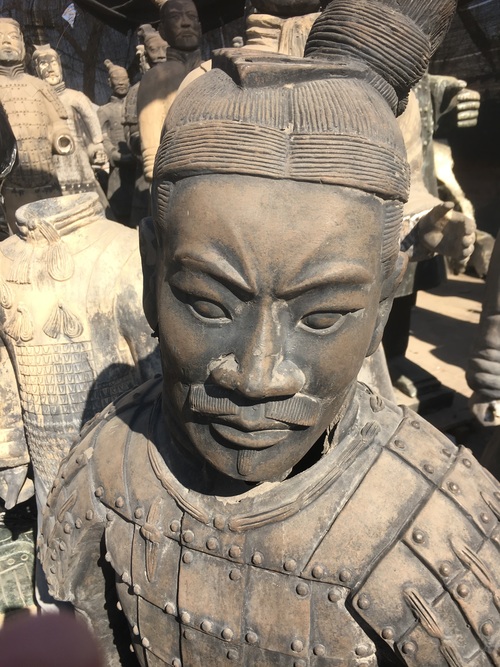 Chinese Qin Terracotta Warriors Statue Stock Photo