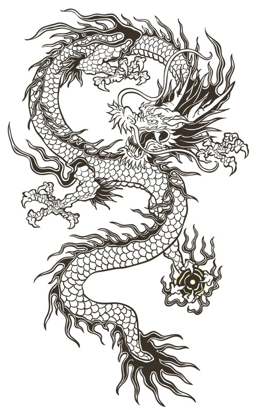 Chinese dragon vector material