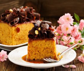 Chocolate cake dessert Stock Photo