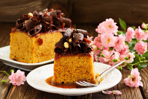 Chocolate cake dessert Stock Photo