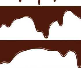 Chocolate drop banners vector 02