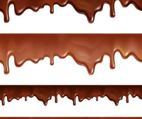 Chocolate drop banners vector 03
