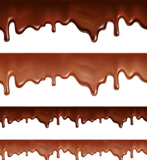 Chocolate drop banners vector 03