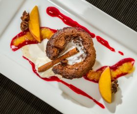 Cinnamon milkshake dessert Stock Photo