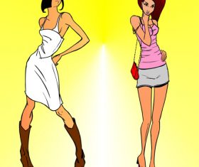 Clothing design renderings vector