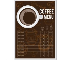 Coffee menu template design vectors 02