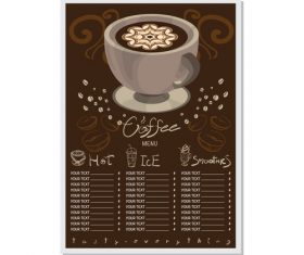 Coffee menu template design vectors 03