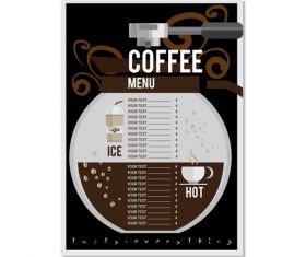 Coffee menu template design vectors 04