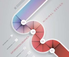 Colored abstract infographic vector template 04