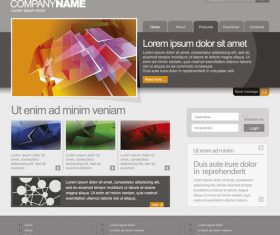 Company website template modern design vector