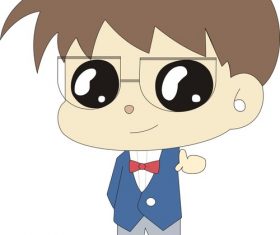 Conan cartoon character vector