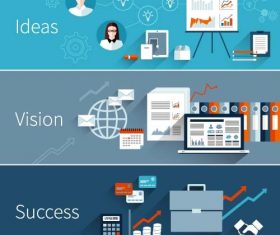 Conpect business banner infographic template vector