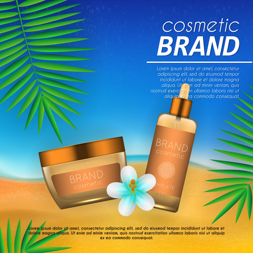 Cosmetic brand poster vector 03
