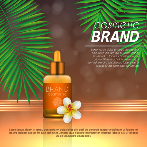 Cosmetic brand poster vector 04