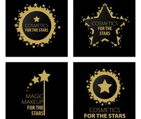 Cosmetics logos design vector