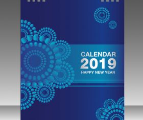 Cover Calendar 2019 year vector tempalte 07