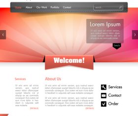 Creative business website vector template