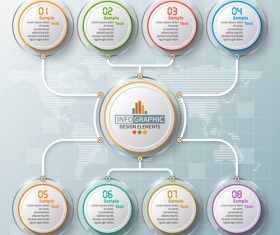 Creative cricles infographic vector template 02