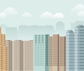 Creative flat city design vector material 03