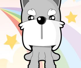 Cute Q version puppy vector