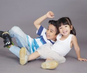 Cute brother and sister Stock Photo