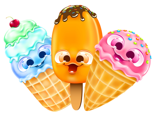 Cute cartoon ice cream vector 01 free download