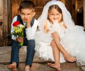 Cute childrens wedding photos Stock Photo