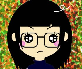 Cute little girl portrait vector