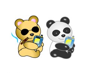 Cute panda vector